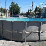 Convierte calle de la colonia Zaragoza en parque acuático