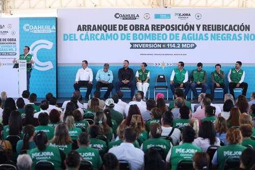 Lega Manolo a Piedras Negras con 155 mdp para drenaje y tratamiento de agua